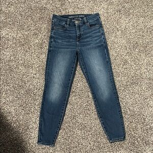 American Eagle Outfitters Women's Dark Blue Skinny Jeans